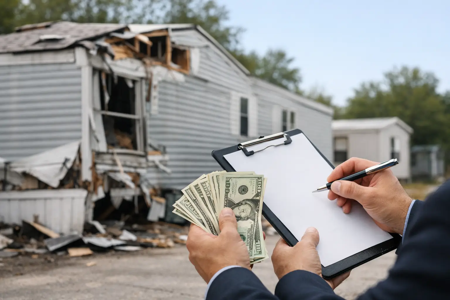 Review Cash Offer for a Damaged Mobile Home